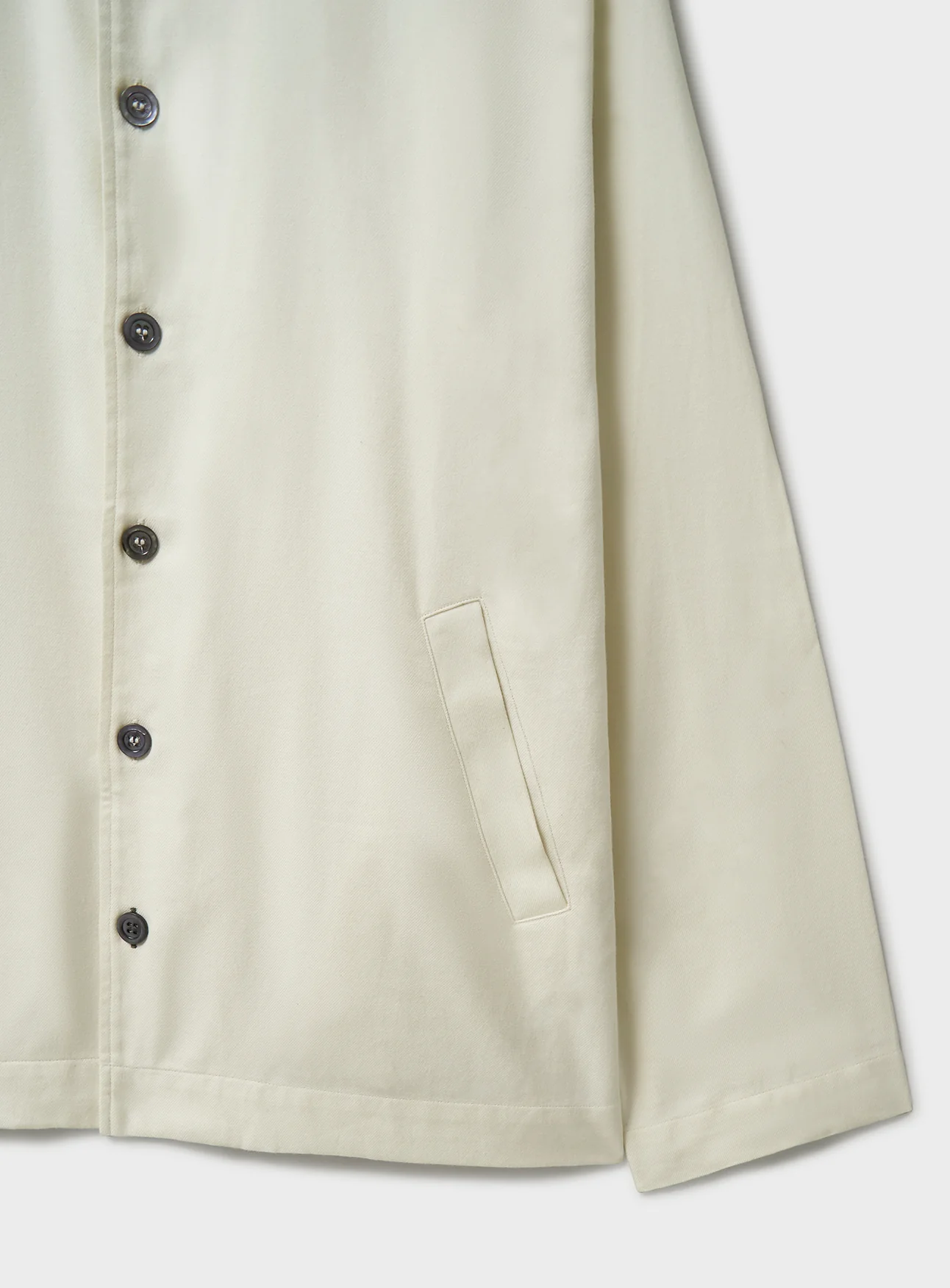Regenerative Undyed and Unbleached Antique White Bomber Jacket - Image 3