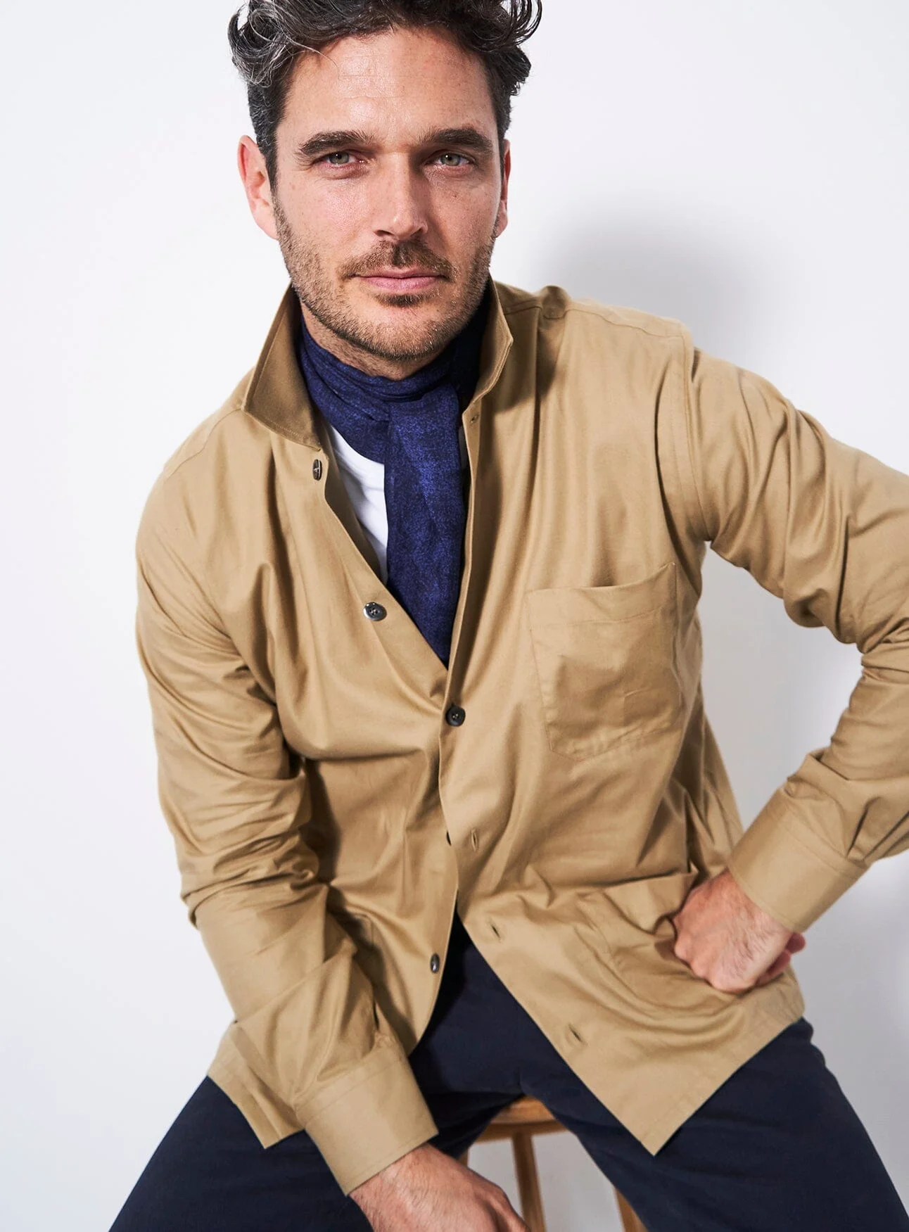 Regenerative Cotton Khaki Shirt Jacket - Image 4