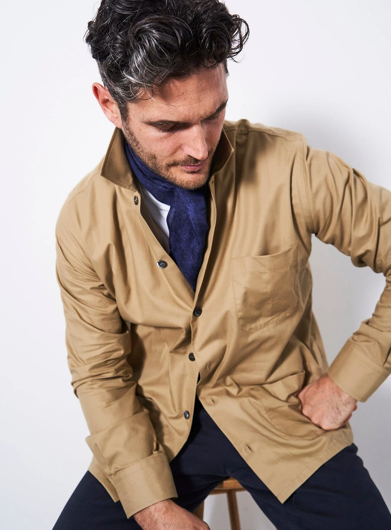 Regenerative Cotton Khaki Shirt Jacket - Image 5