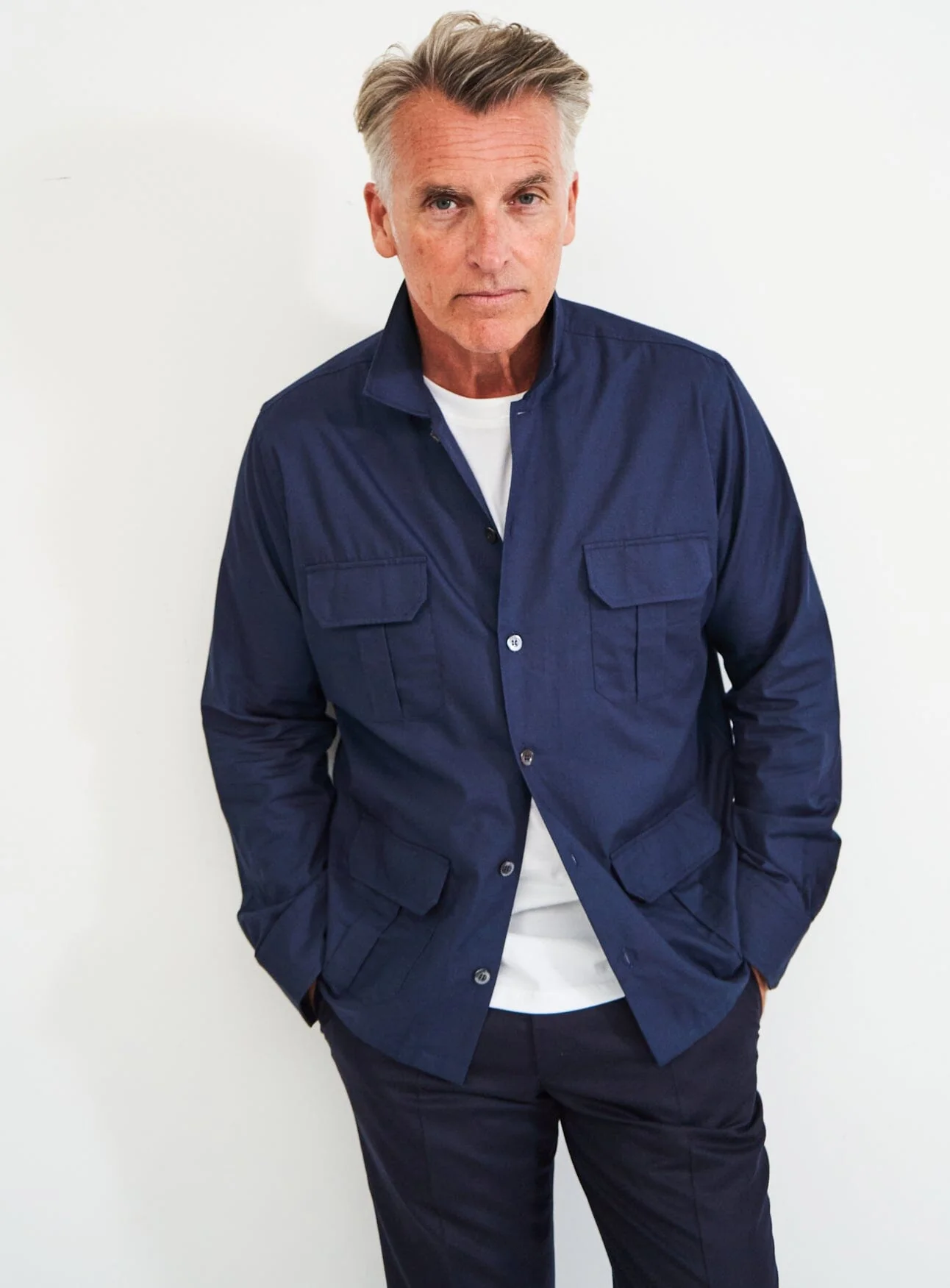 Regenerative Cotton Navy Overshirt - Image 7