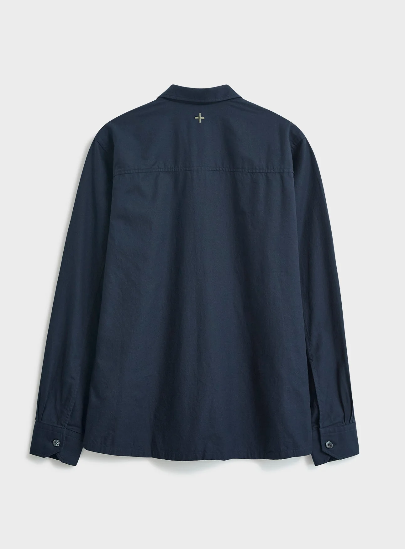 Regenerative Cotton Navy Shirt Jacket - Image 3