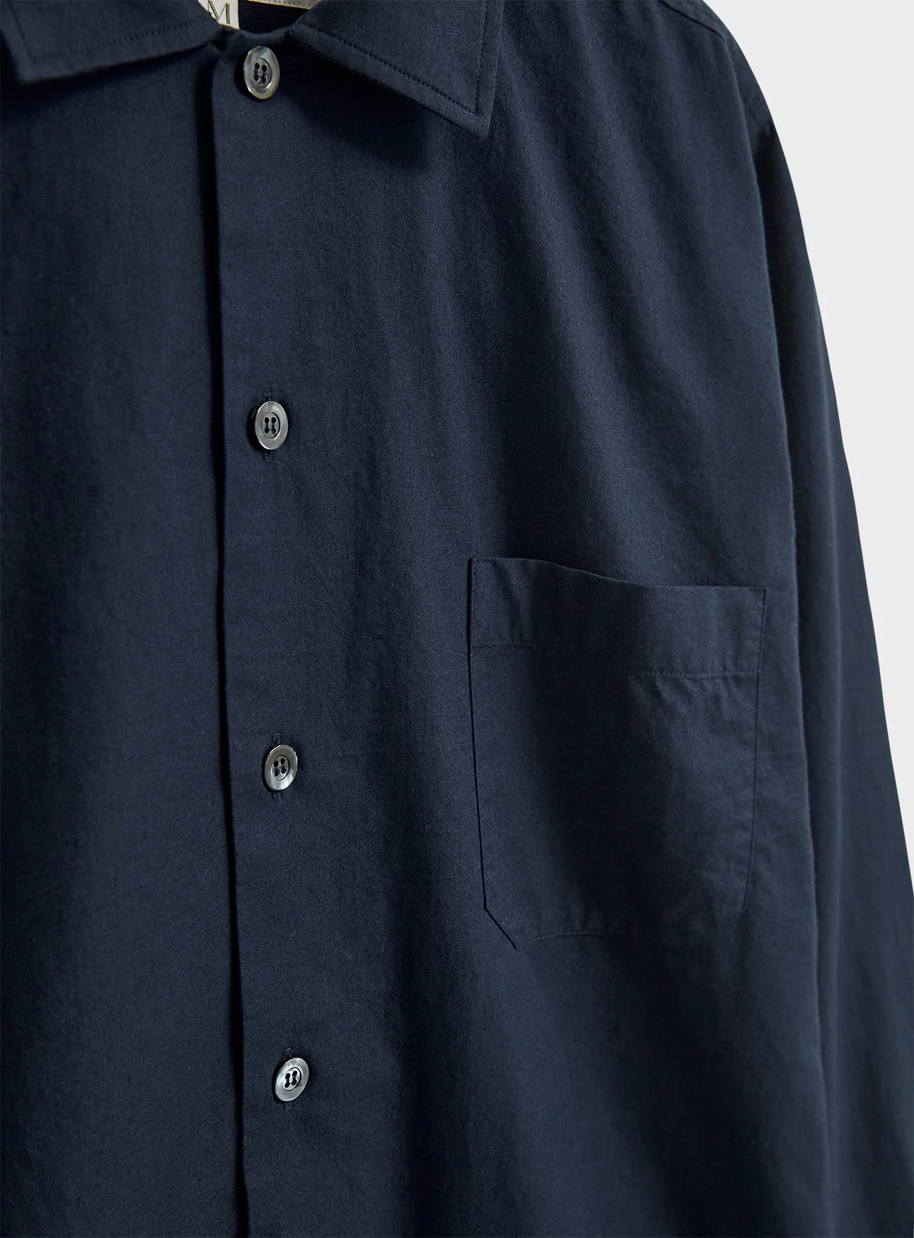 Regenerative Cotton Navy Shirt Jacket - Image 6