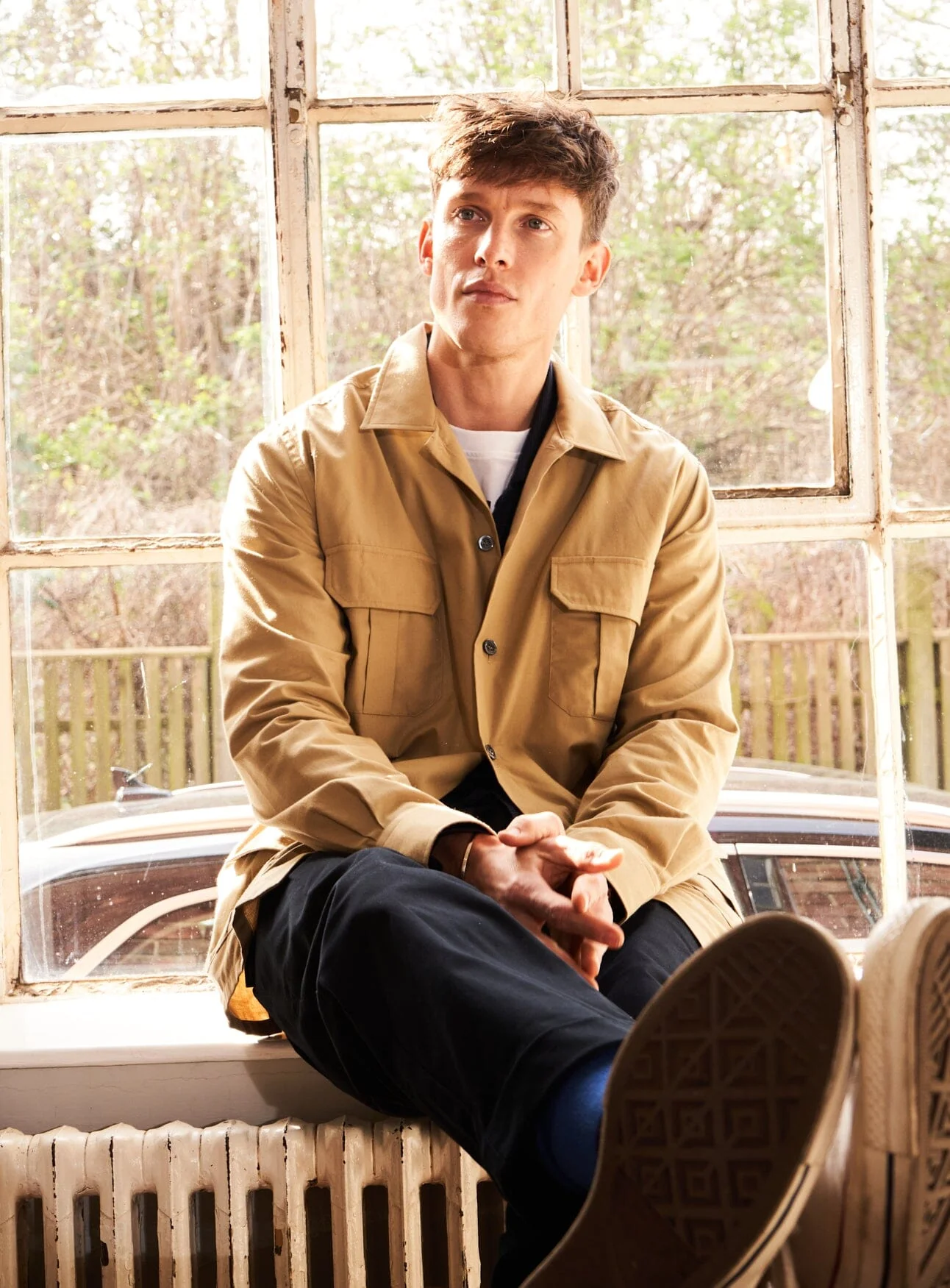 Regenerative Cotton Twill Khaki Overshirt - Image 4