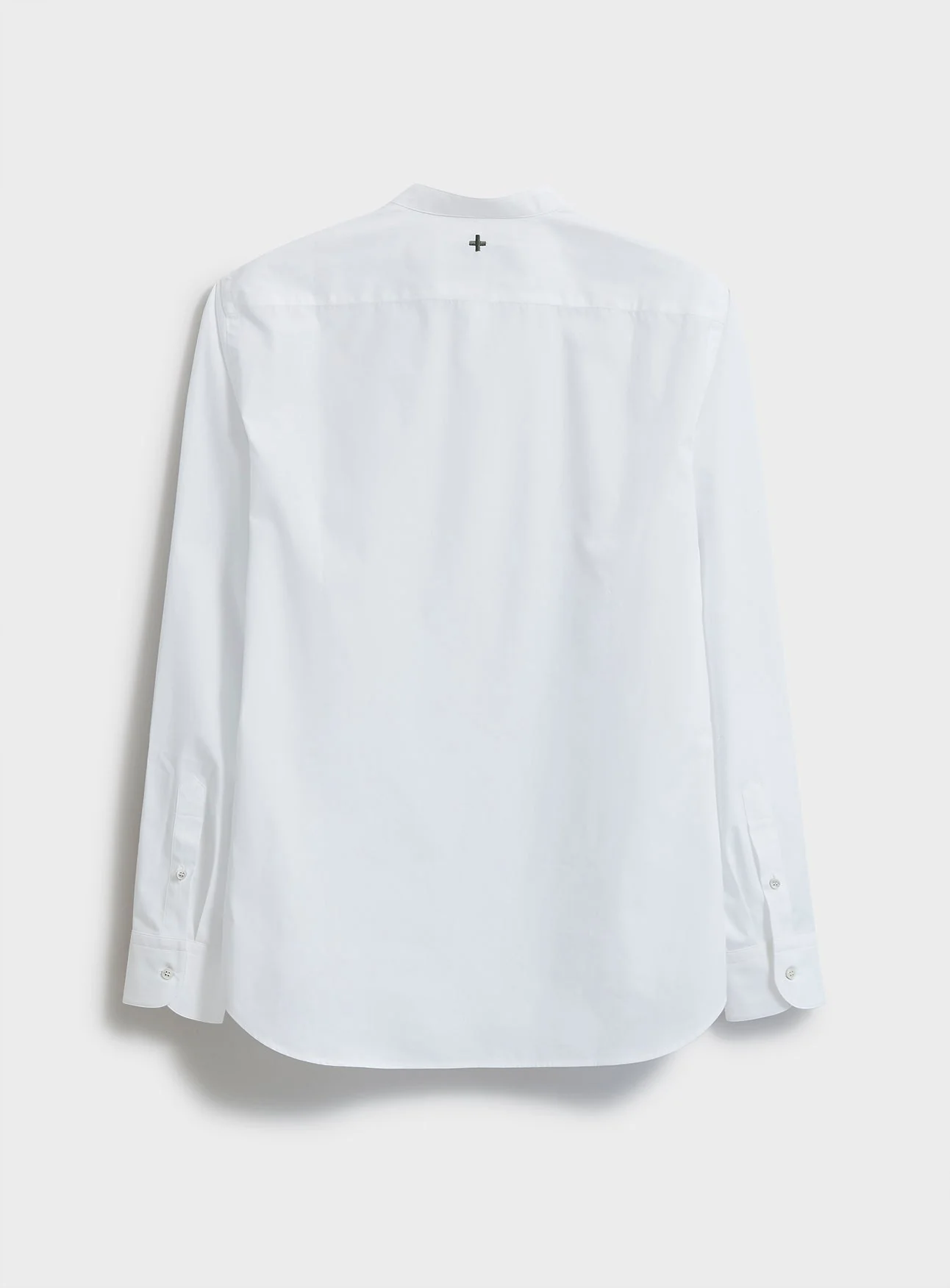 Regenerative Cotton Poplin White Nehru Shirt - Image 4