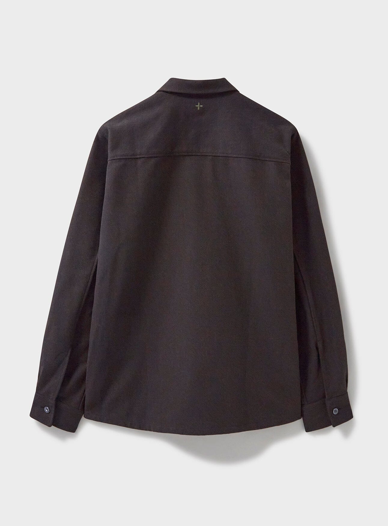Recycled Italian Heavy Twill Chocolate Bomber Jacket - Image 3
