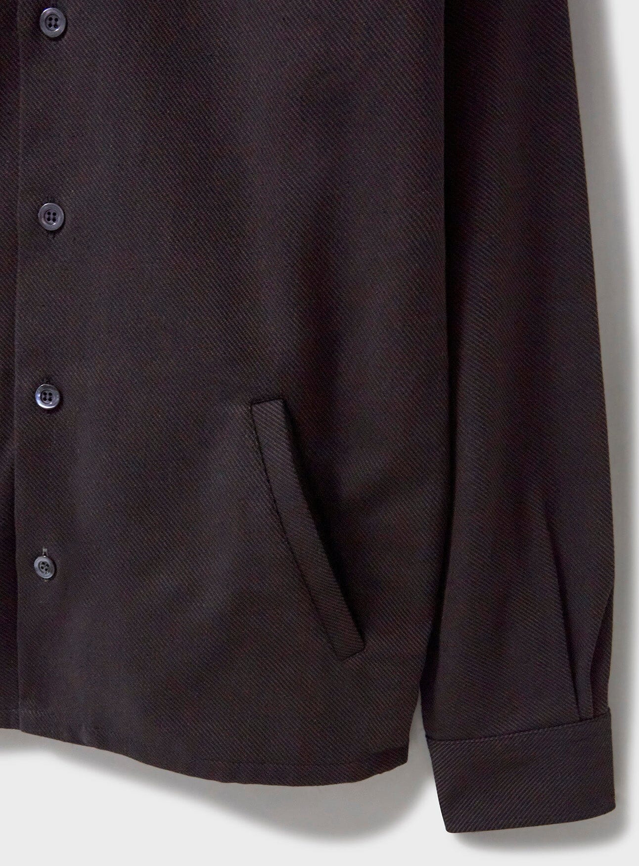 Recycled Italian Heavy Twill Chocolate Bomber Jacket - Image 4