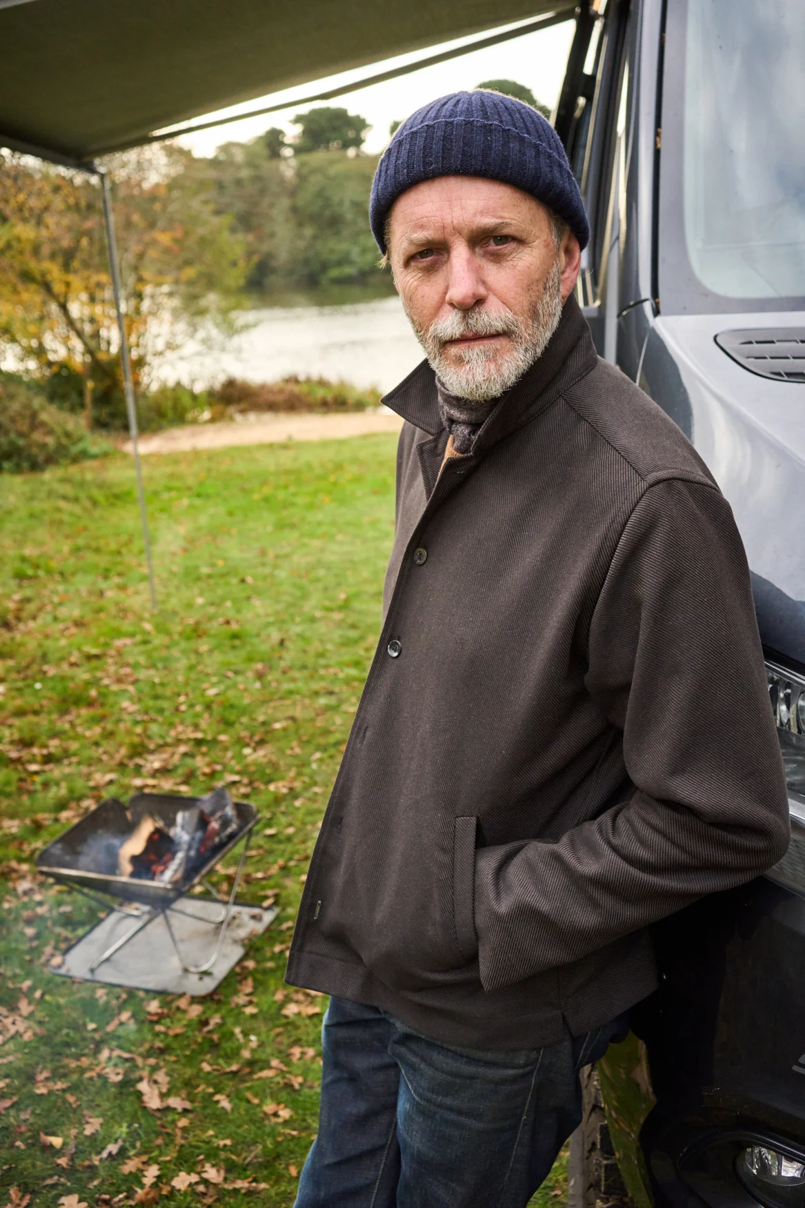 Recycled Italian Heavy Twill Chocolate Bomber Jacket - Image 6