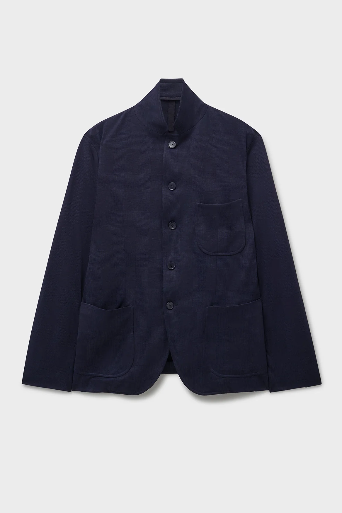 ZQ Merino Wool Dark Navy Prince of Wales Check Blazer - Image 10