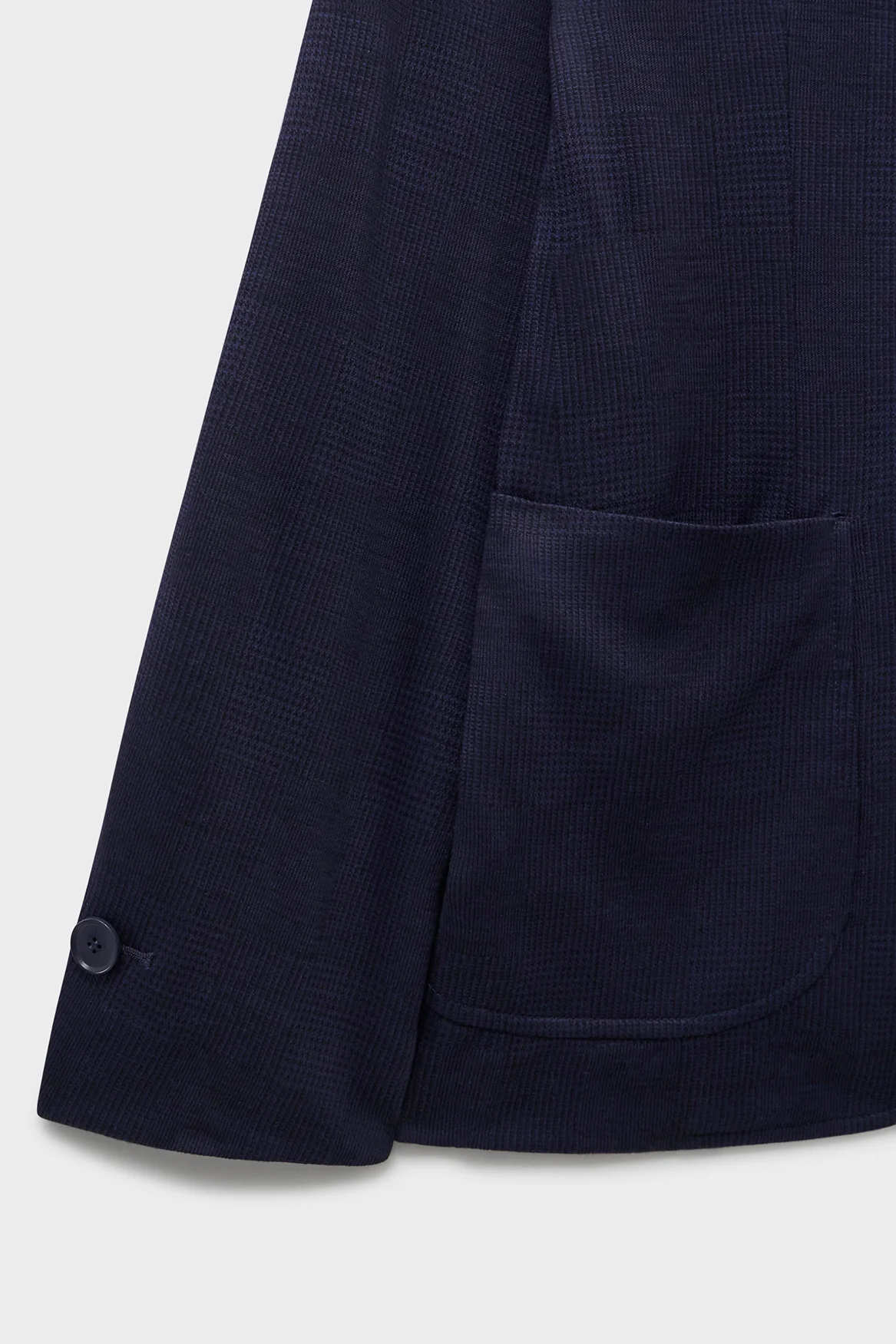 ZQ Merino Wool Dark Navy Prince of Wales Check Blazer - Image 13