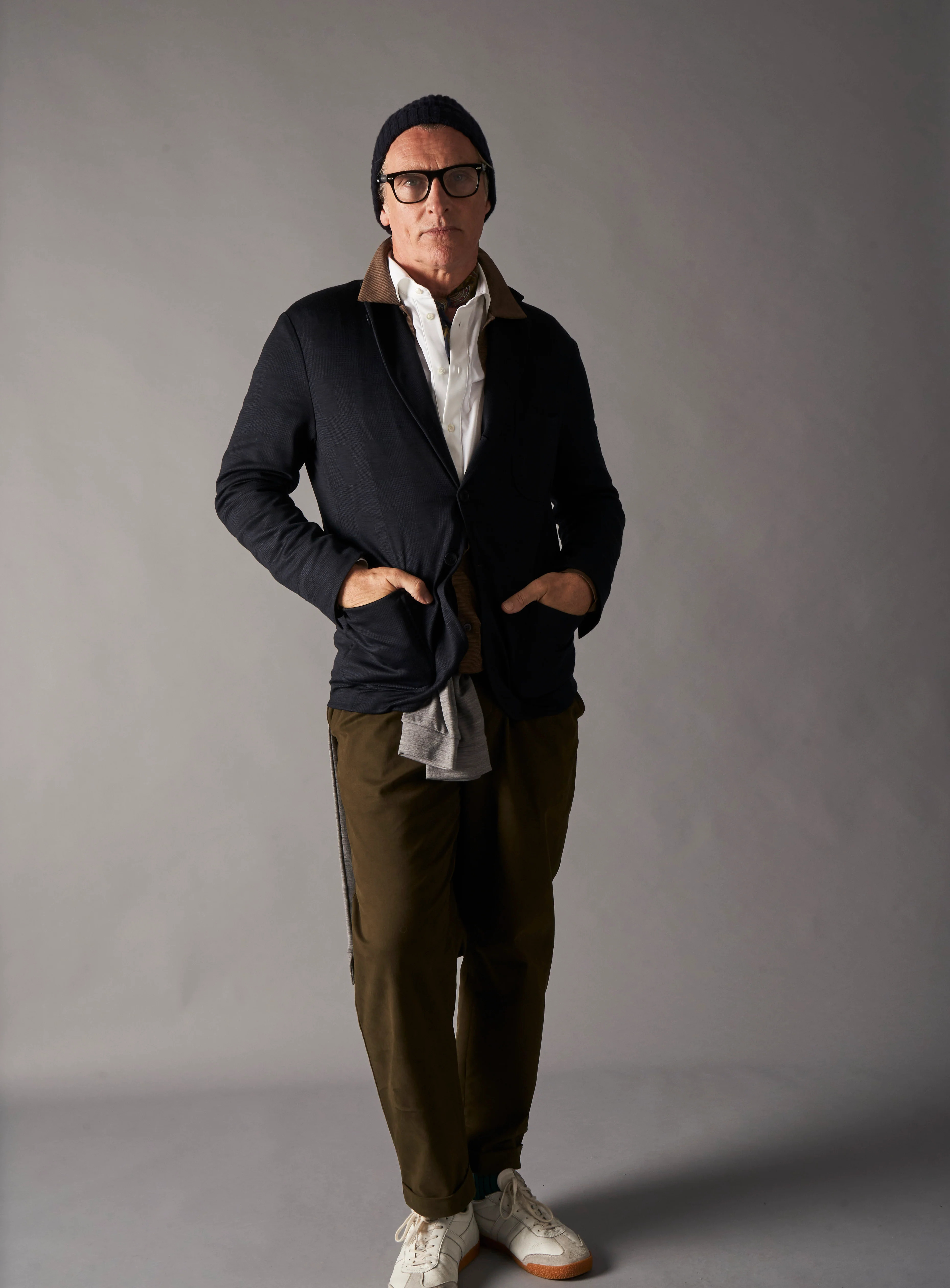 ZQ Merino Wool Dark Navy Prince of Wales Check Blazer - Image 3