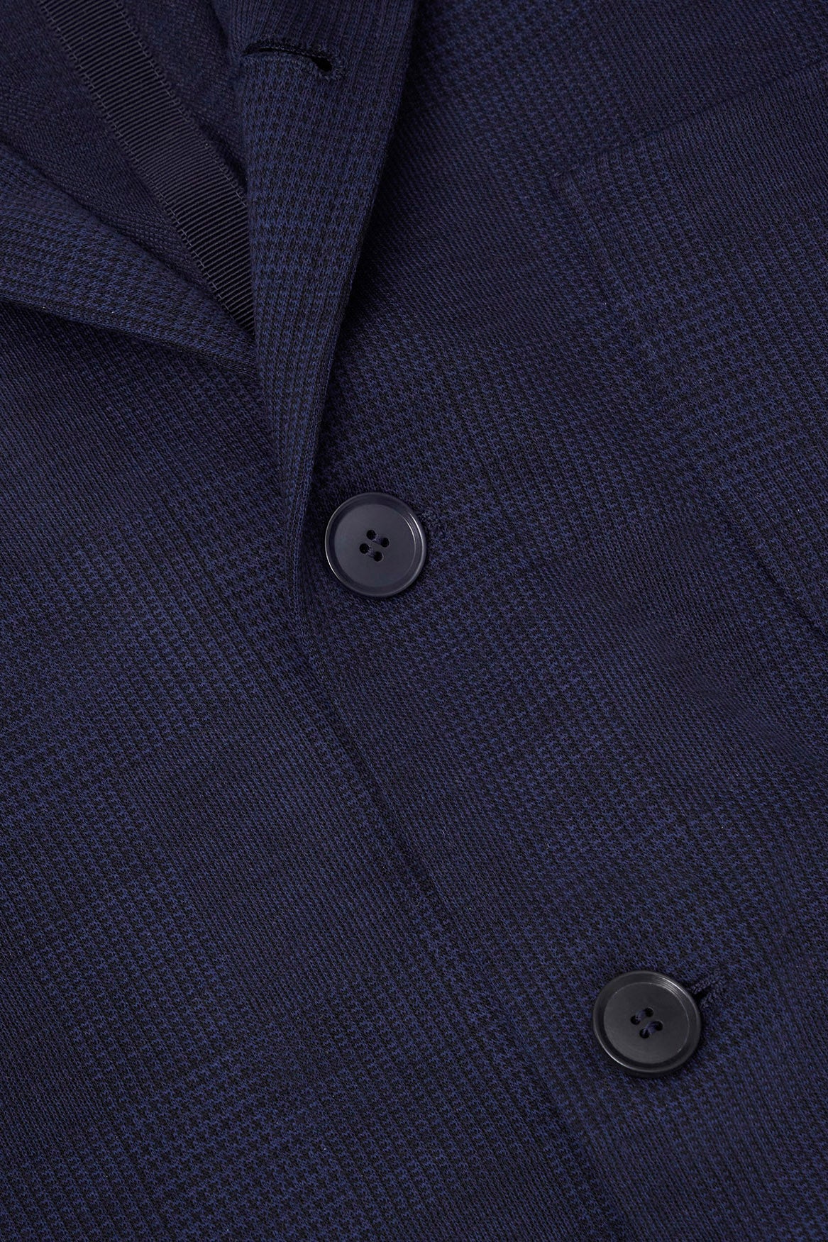 ZQ Merino Wool Dark Navy Prince of Wales Check Blazer - Image 4