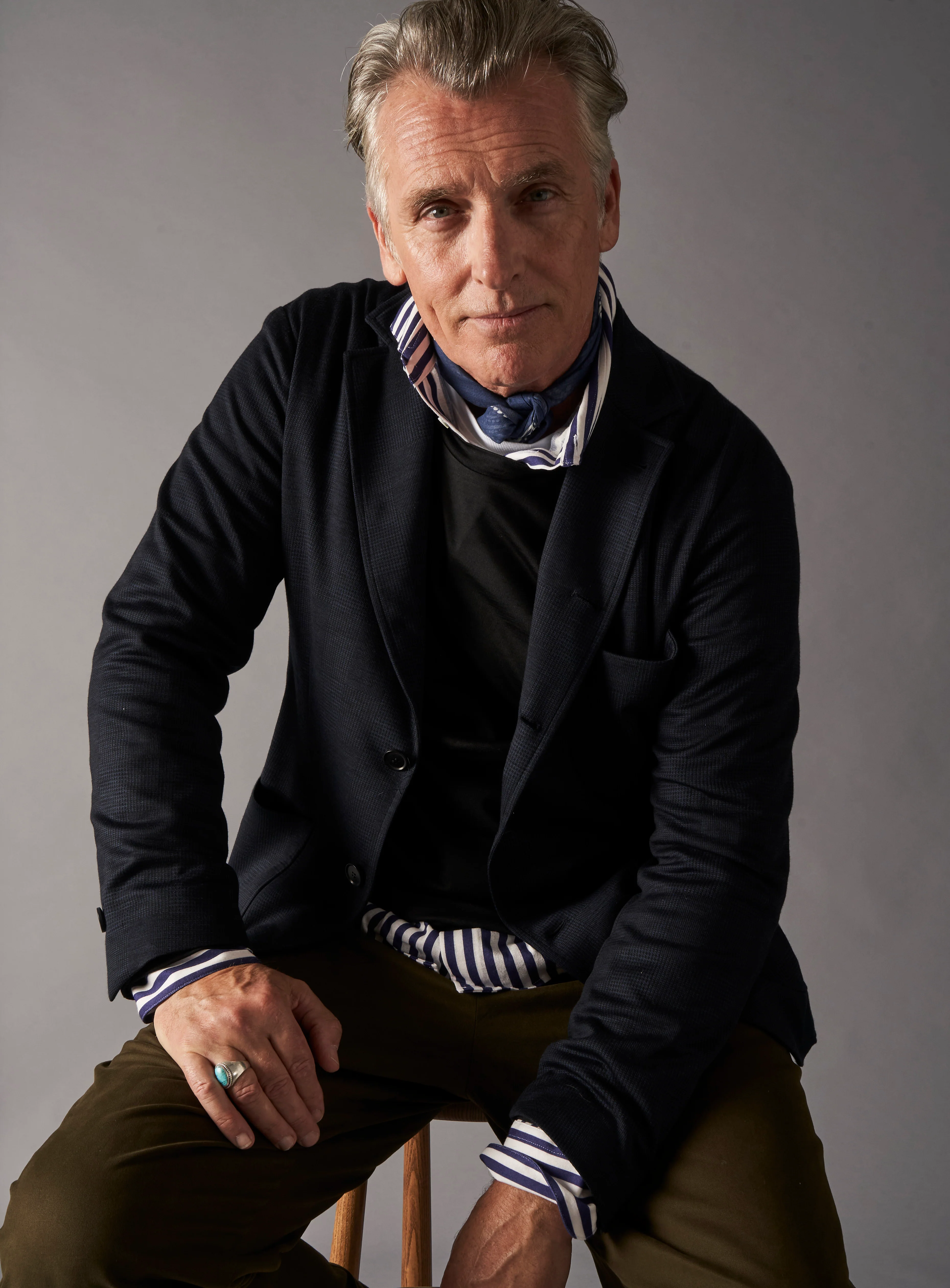 ZQ Merino Wool Dark Navy Prince of Wales Check Blazer - Image 5