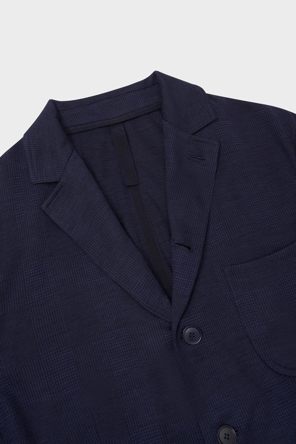ZQ Merino Wool Dark Navy Prince of Wales Check Blazer - Image 6