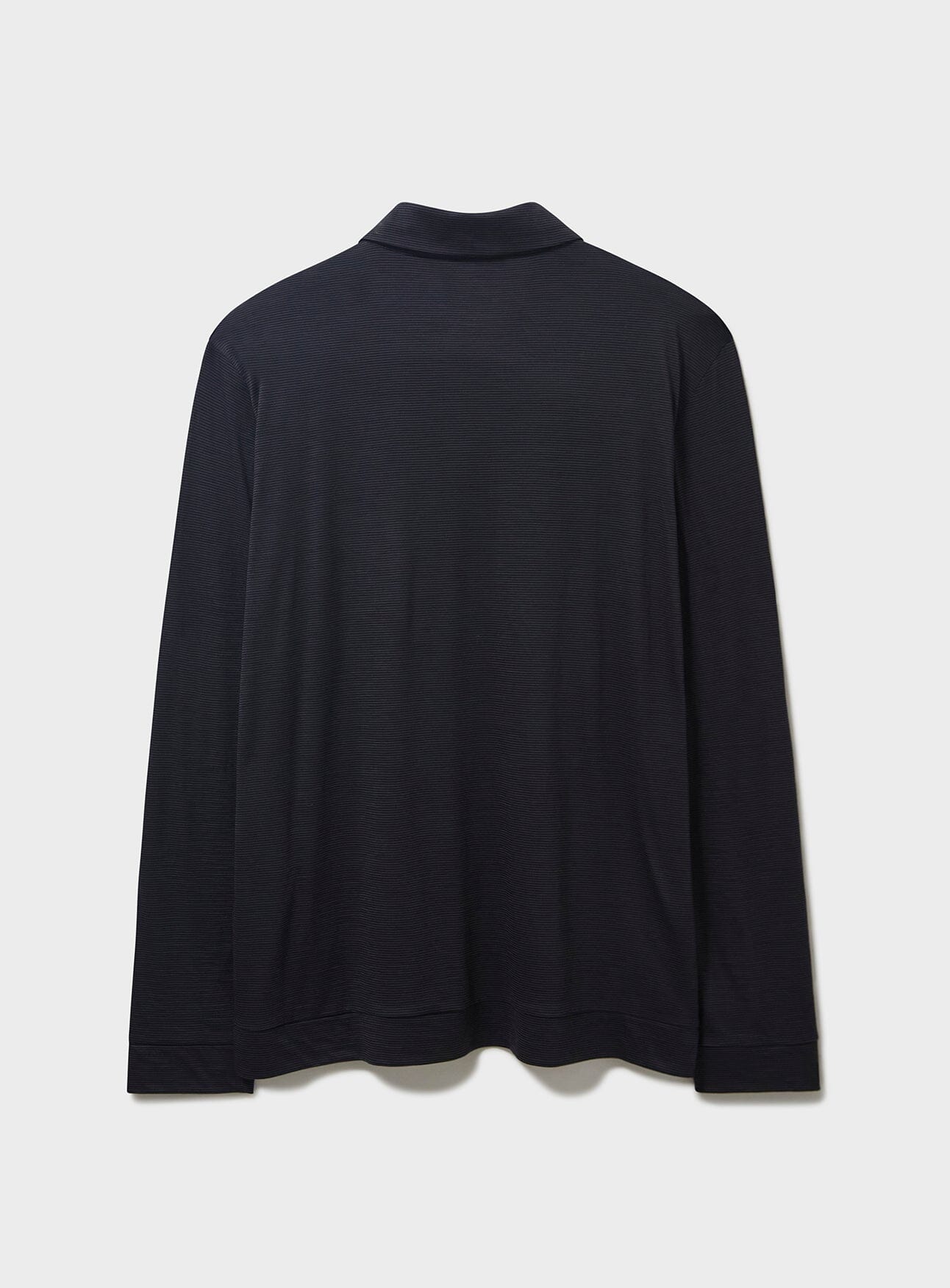 ZQ Merino Wool Black Stripe Long Sleeve Polo - Image 5