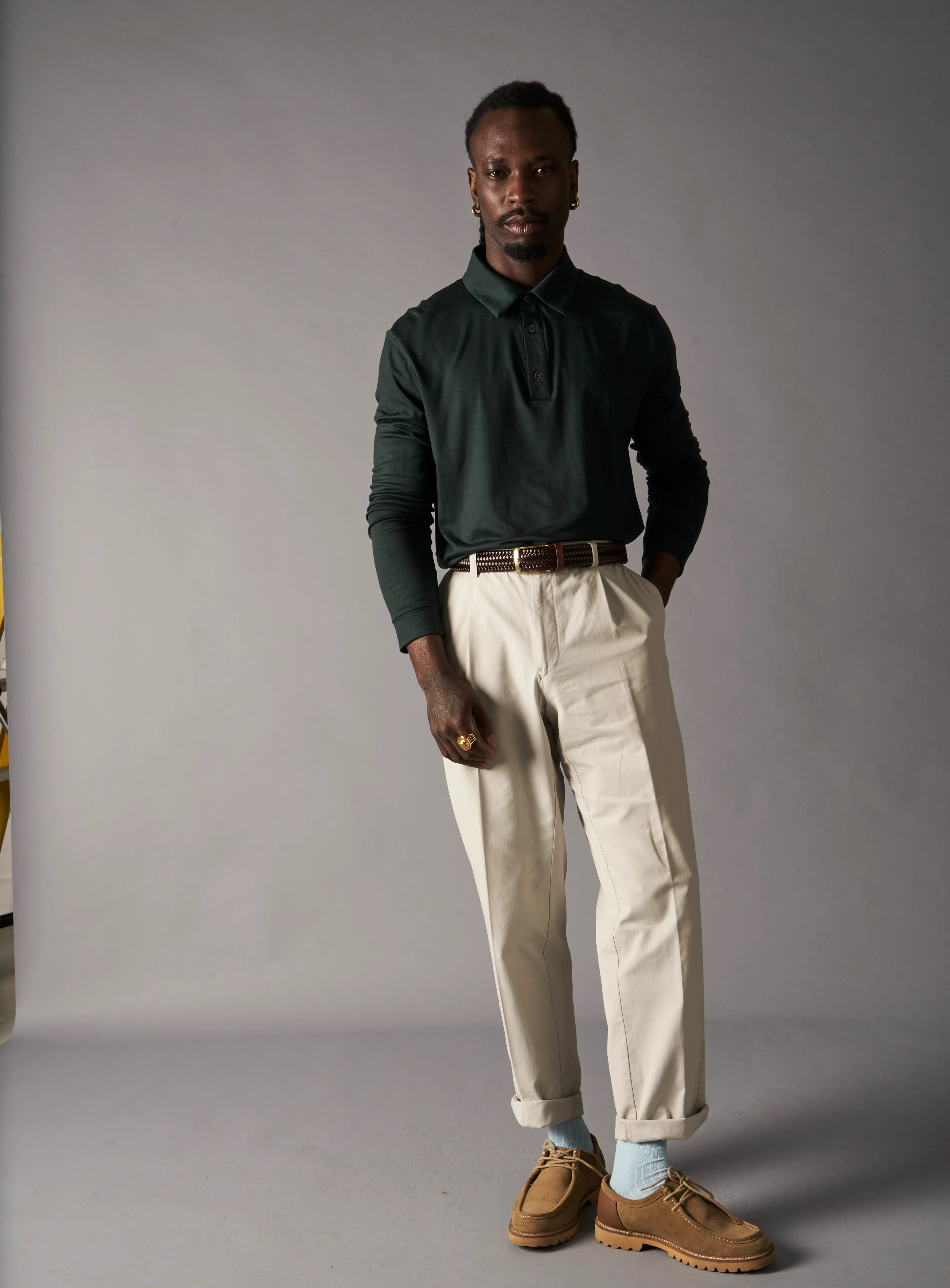 ZQ Merino Deep Neem Super 120s Stretch Polo - Image 10