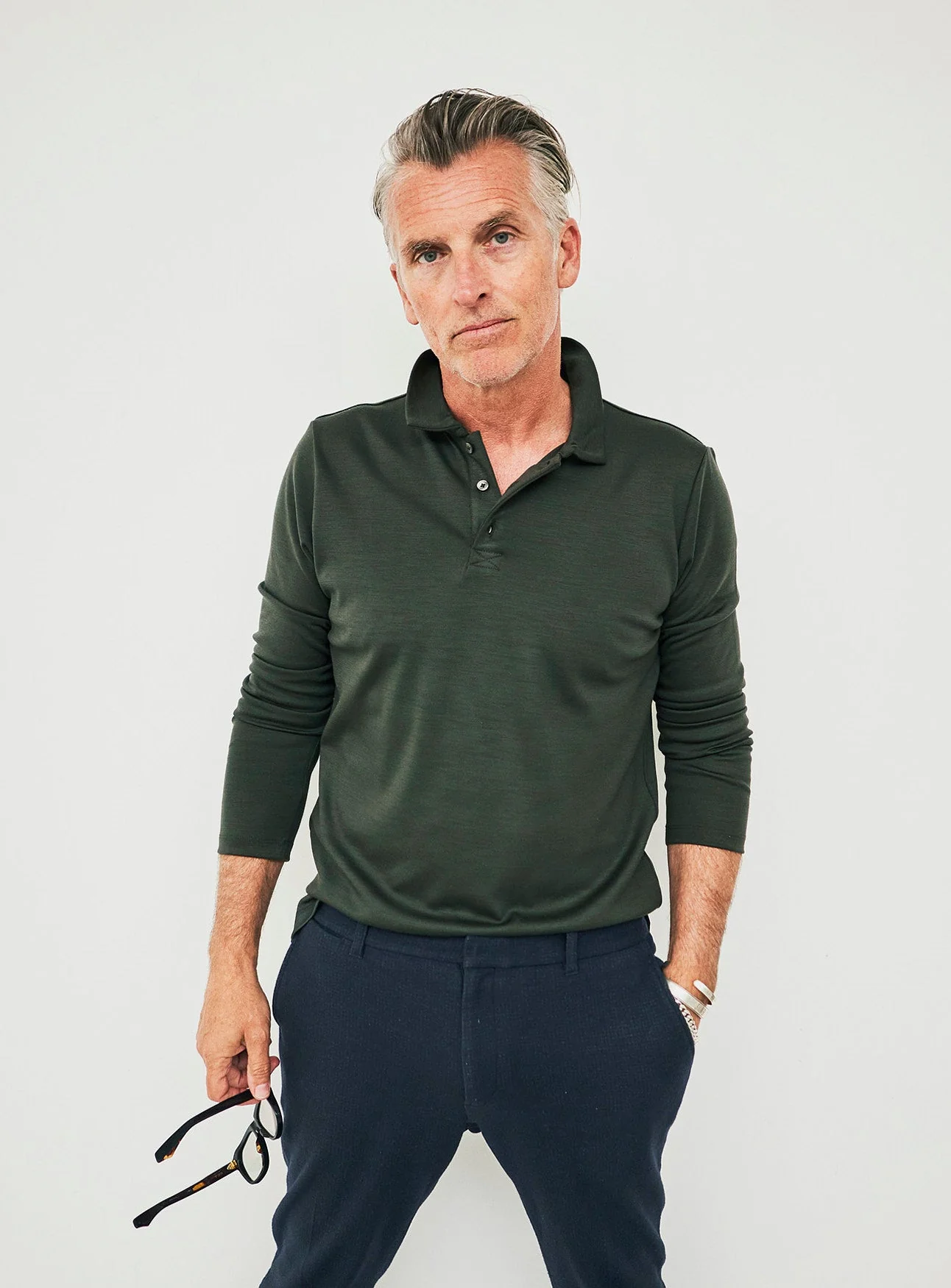 ZQ Merino Deep Neem Super 120s Stretch Polo - Image 3