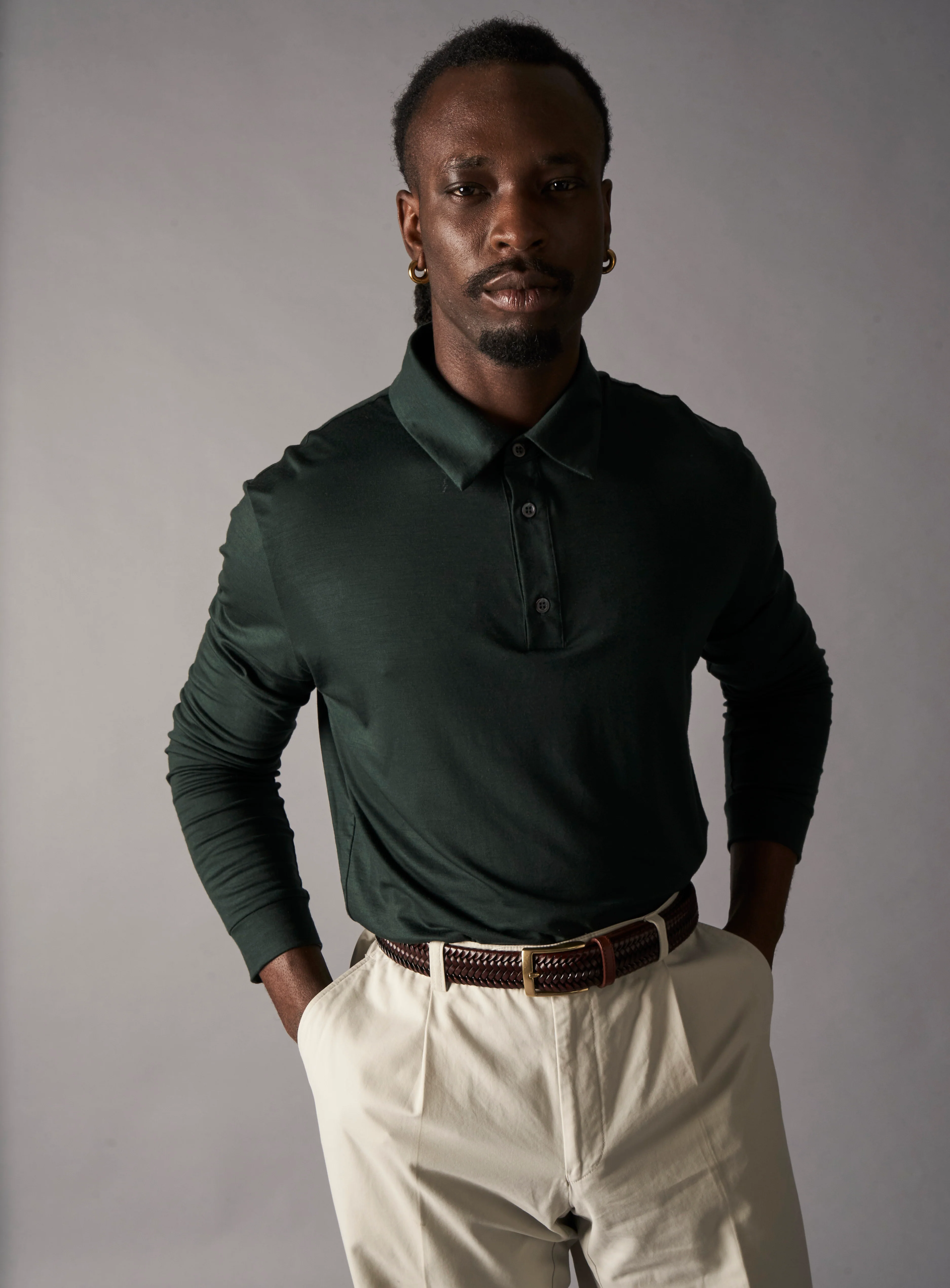 ZQ Merino Deep Neem Super 120s Stretch Polo - Image 7
