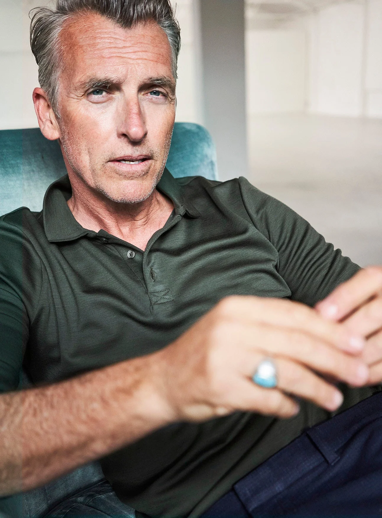 ZQ Merino Deep Neem Super 120s Stretch Polo - Image 9