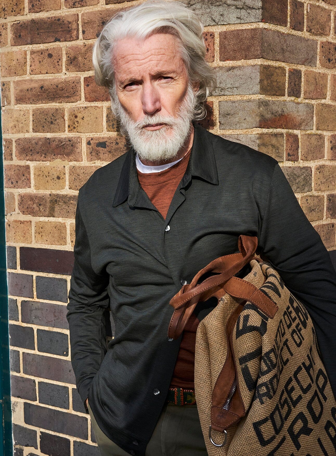 ZQ Merino Wool Olive Stripe Overshirt - Image 5