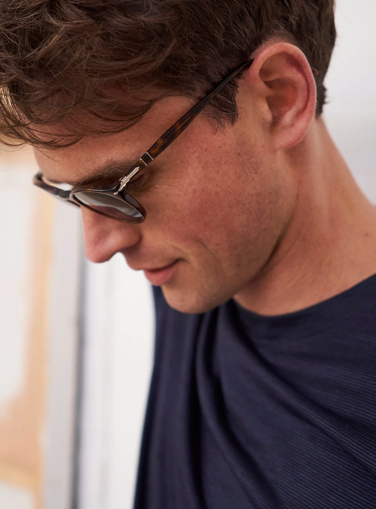 ZQ Merino Navy Stripe Super 120s T-Shirt - Image 4