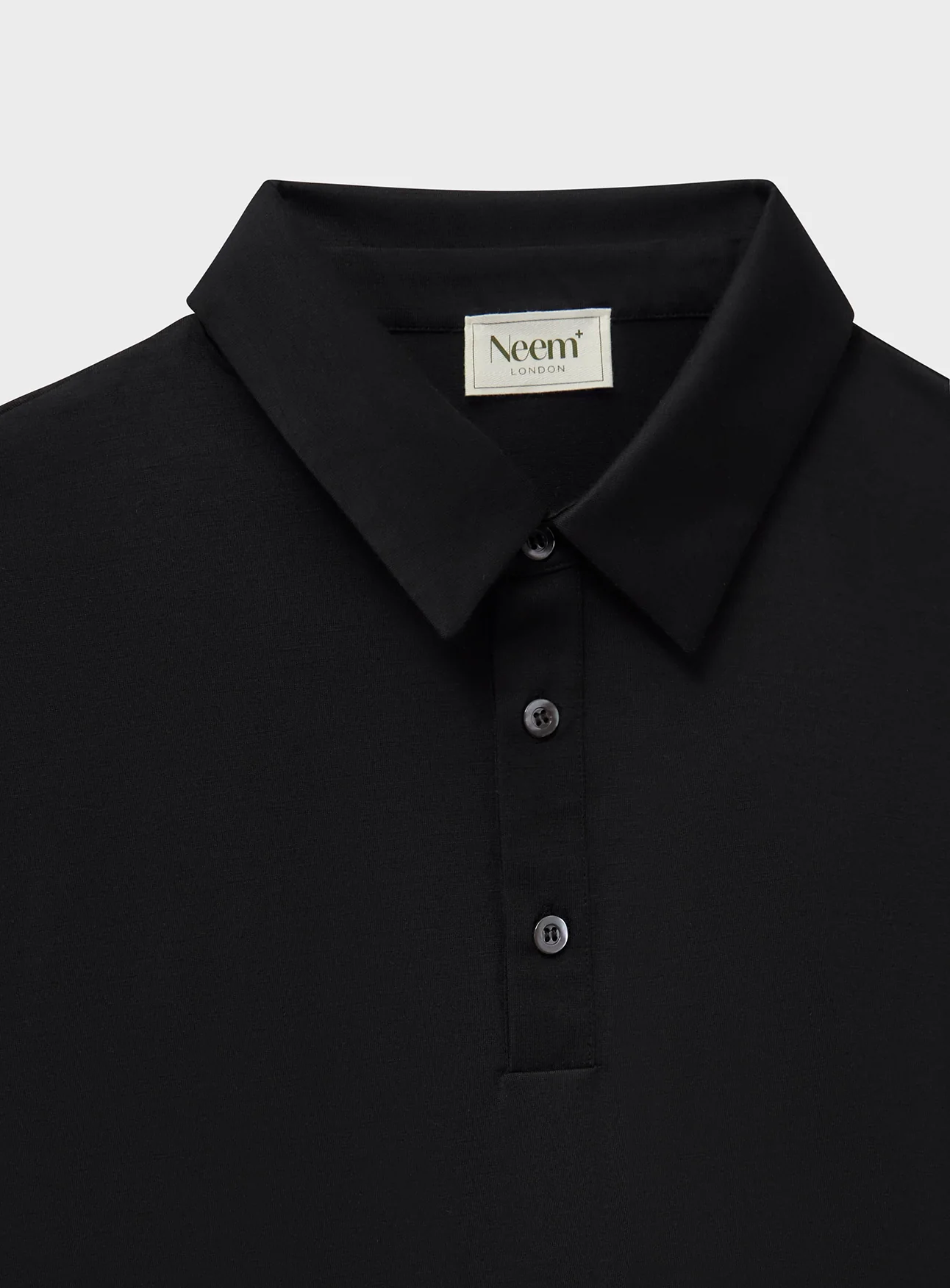 ZQ Merino Wool Jersey Black Long Sleeve Polo Shirt - Image 4