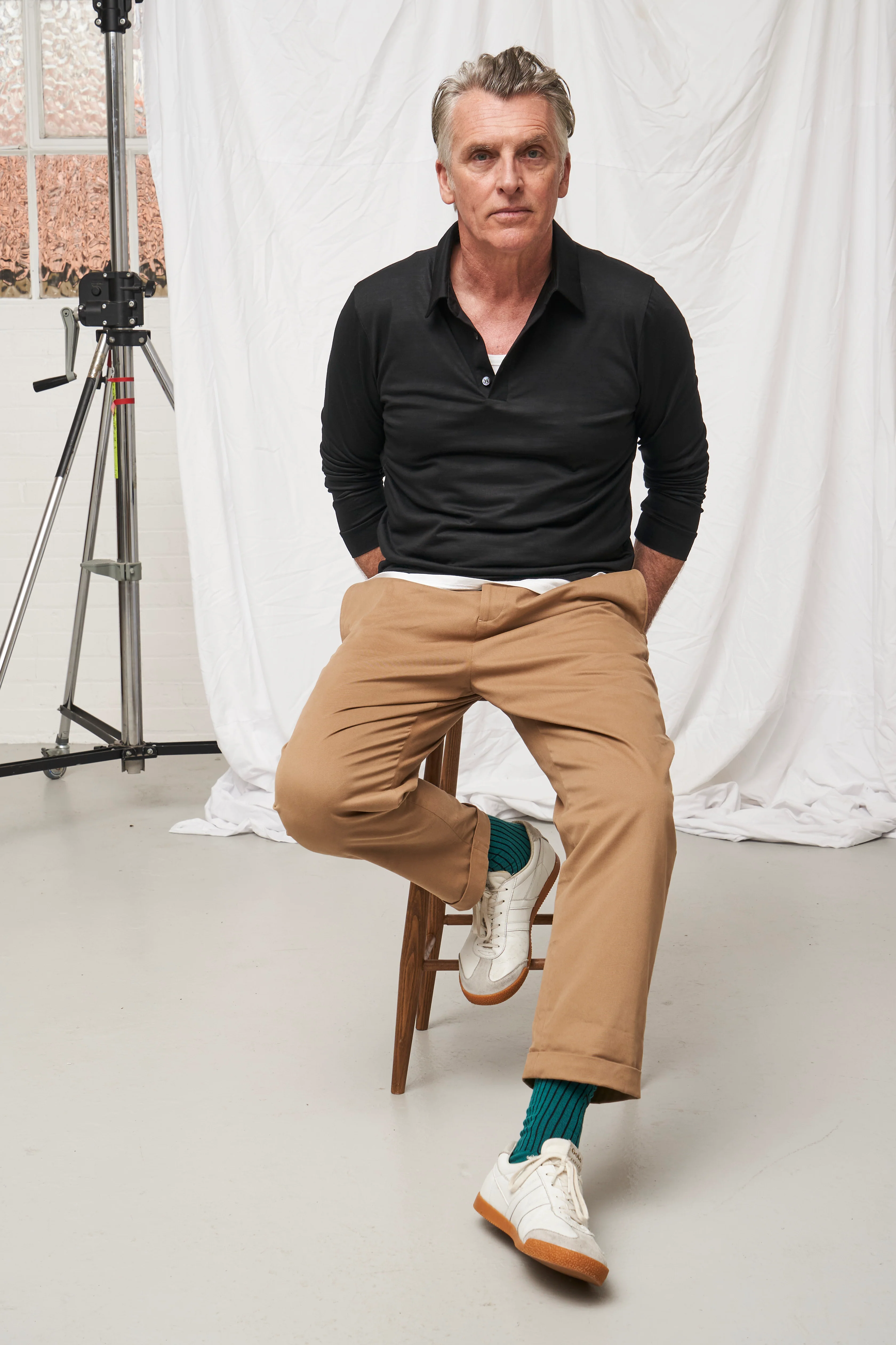 ZQ Merino Wool Jersey Black Long Sleeve Polo Shirt - Image 7