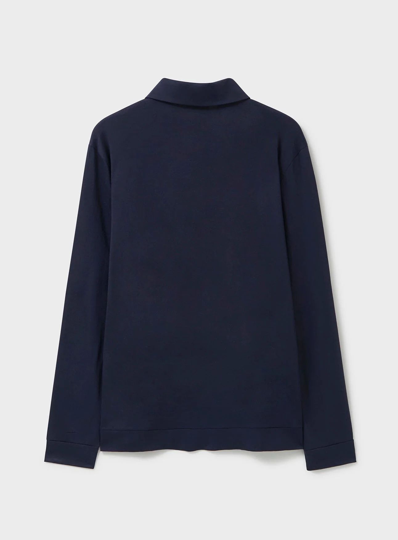 ZQ Merino Wool Jersey Navy Long Sleeve Polo - Image 5
