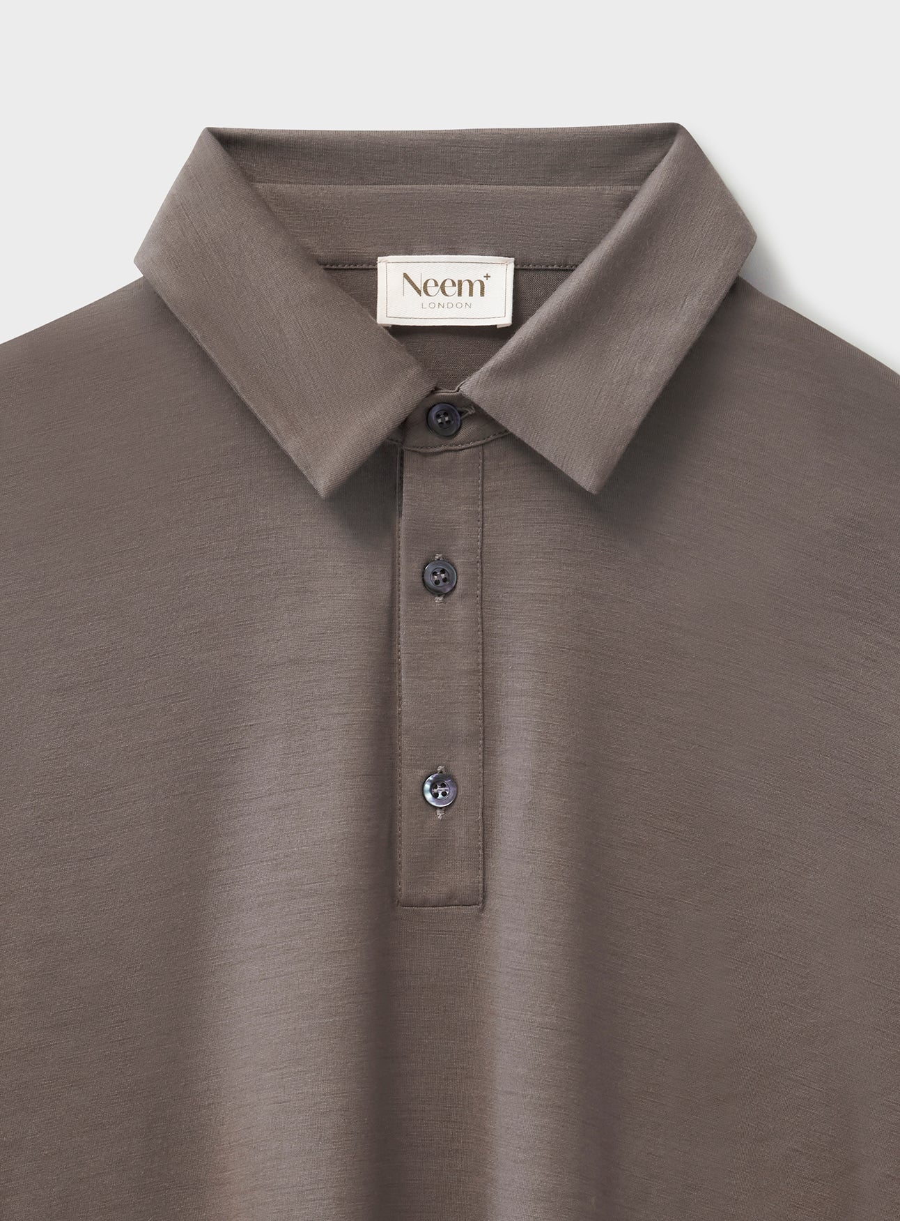 ZQ Merino Oatmeal Super 120s Stretch Long Sleeve Polo Shirt - Image 3