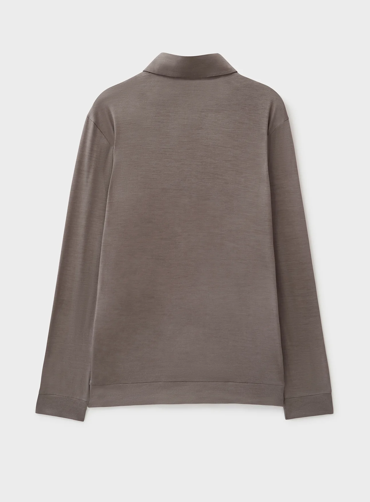 ZQ Merino Oatmeal Super 120s Stretch Long Sleeve Polo Shirt - Image 5