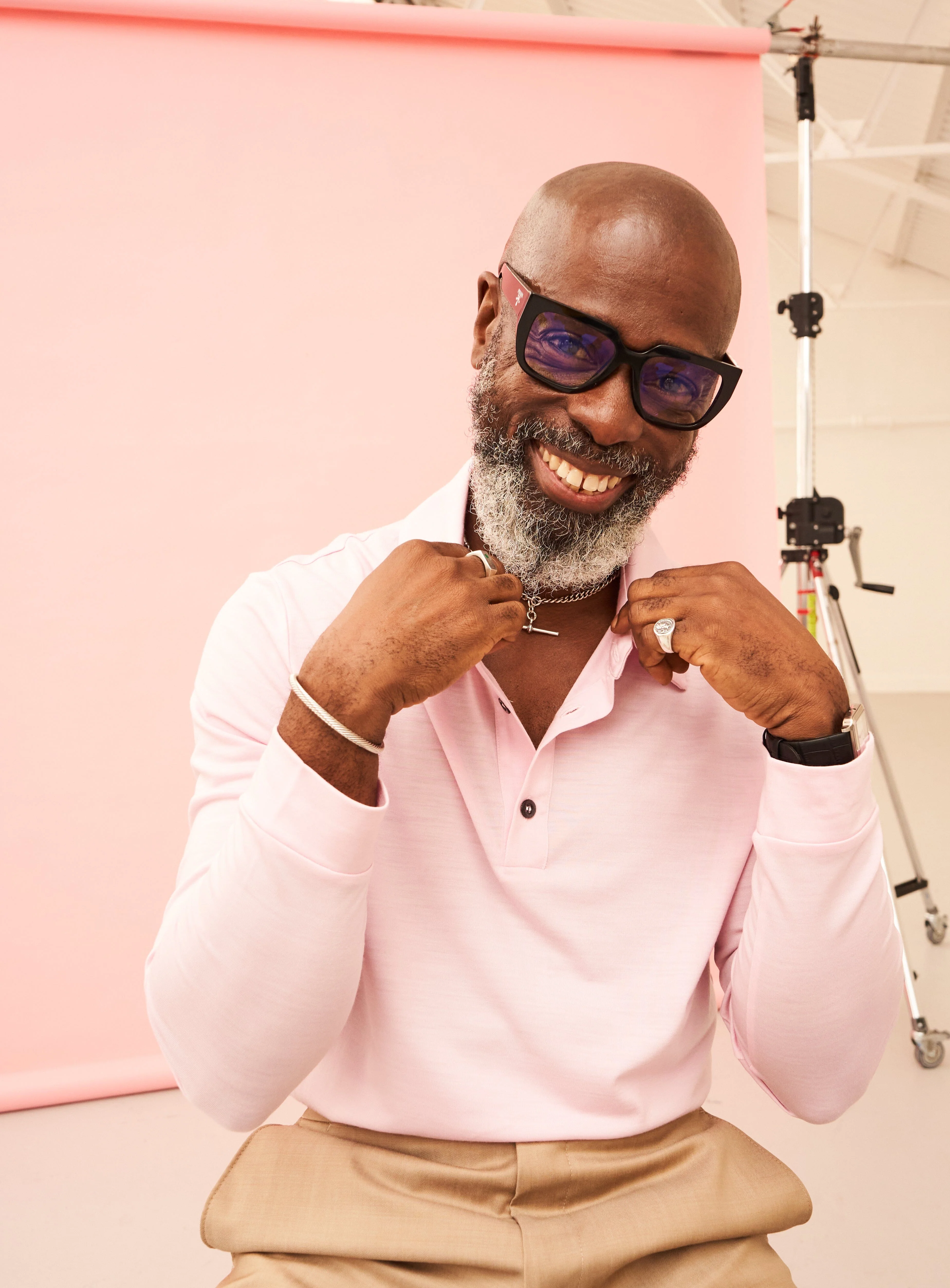 ZQ Merino Wool Jersey Long Sleeve Pink Polo - Image 3